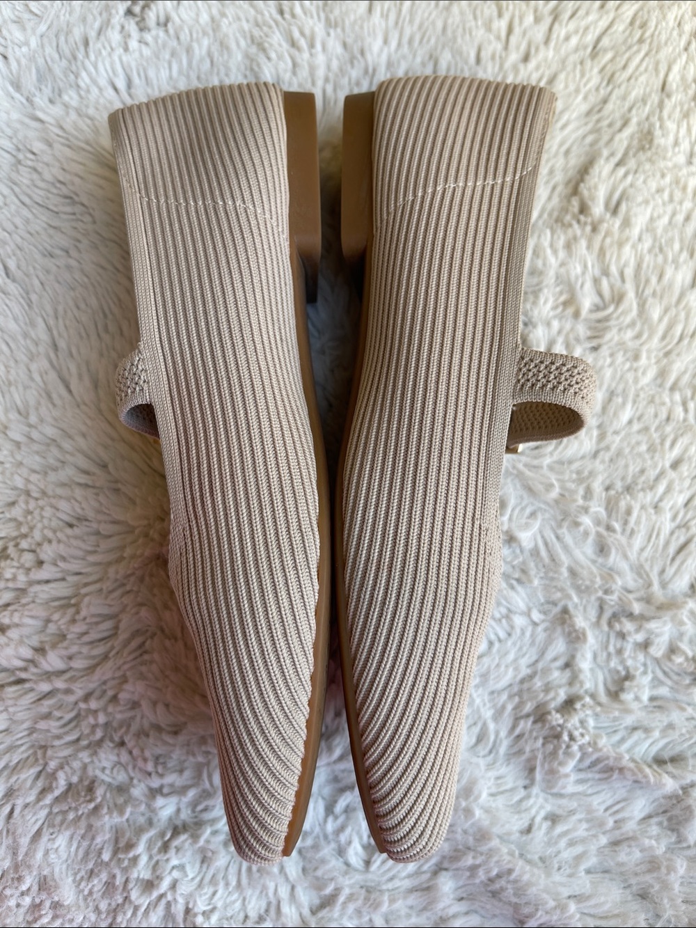 Vivaia Margot Mary-Jane Square Toe Ballet Flats in Cream Size 39.5 - Picture 3 of 11